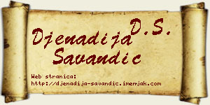 Đenadija Savandić vizit kartica